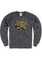 Wichita State Shockers Mens Graphite French Terry Long Sleeve Crew Sweatshirt