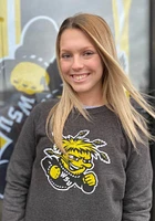 Wichita State Shockers Mens Graphite French Terry Long Sleeve Crew Sweatshirt