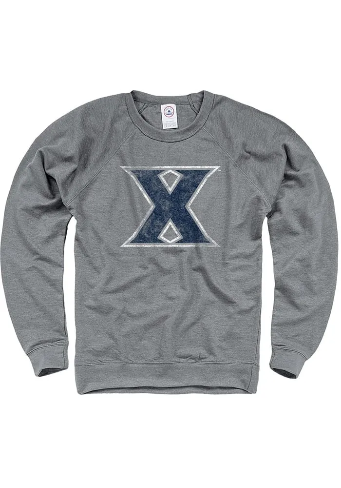 Xavier Musketeers Mens Graphite French Terry Long Sleeve Crew Sweatshirt