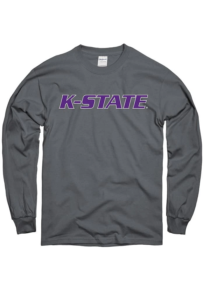 K-State Wildcats Charcoal Rally Loud Long Sleeve T Shirt