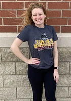 Loyola Ramblers Grey Big Logo Distressed Short Sleeve T Shirt