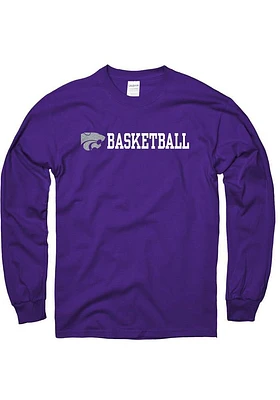 K-State Wildcats Purple Basketball Long Sleeve T Shirt