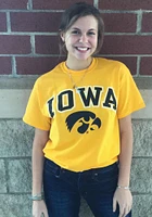 Iowa Hawkeyes Gold Arch Short Sleeve T Shirt