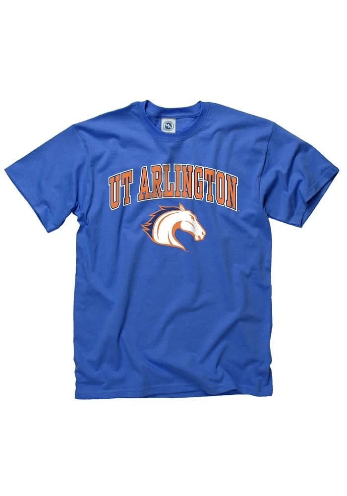 UTA Mavericks Blue Logo Arch Short Sleeve T Shirt