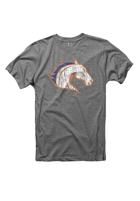 UTA Mavericks Grey Big Mascot Short Sleeve T Shirt