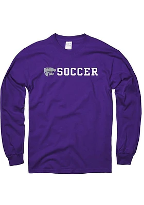 K-State Wildcats Purple Soccer Long Sleeve T Shirt