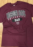 Missouri State Bears Maroon Dad Graphic Short Sleeve T Shirt