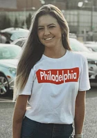 Rally Philadelphia White Boxy Short Sleeve T Shirt