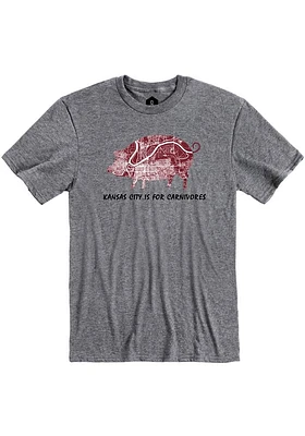 Rally Kansas City Grey Carnivores Short Sleeve Fashion T Shirt