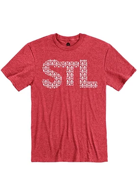St Louis Red Fleur De Lis Short Sleeve Fashion T Shirt