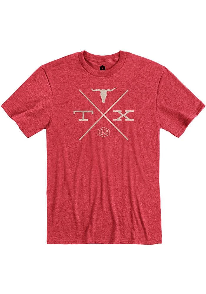 Rally Texas Red BBQ Crossing Short Sleeve Fashion T Shirt