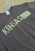 Kansas Brown Wood Grain Short Sleeve Fashion T Shirt