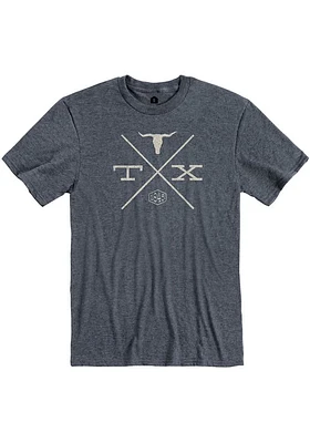 Rally Texas Navy Blue BBQ Crossing Short Sleeve Fashion T Shirt