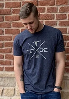 Rally Texas Navy Blue BBQ Crossing Short Sleeve Fashion T Shirt
