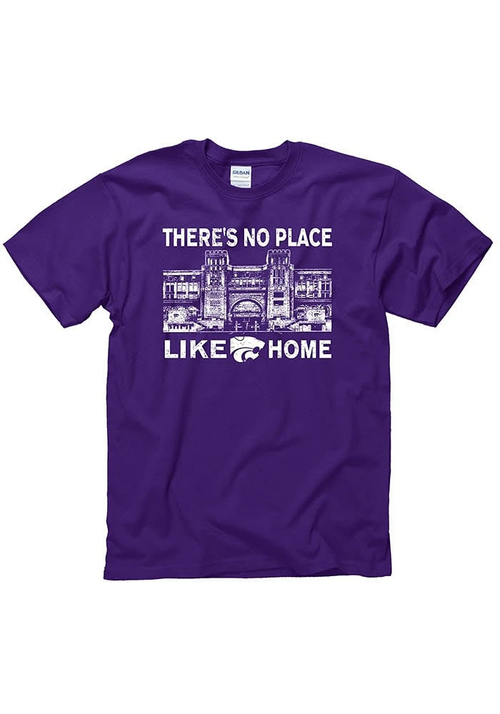 K-State Wildcats Purple Stadium Graphic Short Sleeve T Shirt