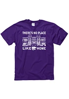 K-State Wildcats Purple Stadium Graphic Short Sleeve T Shirt
