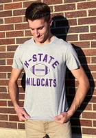 K-State Wildcats Grey Arch Football Short Sleeve T Shirt