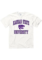 K-State Wildcats White Powercat Number One Design Short Sleeve T Shirt