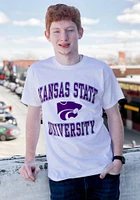 K-State Wildcats White Powercat Number One Design Short Sleeve T Shirt