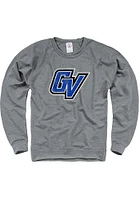 Grand Valley State Lakers Mens Charcoal French Terry Long Sleeve Crew Sweatshirt