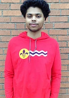 St Louis Mens Red St. Flag Long Sleeve Hoodie