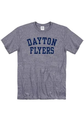 Dayton Flyers Navy Blue Arch Team Name Short Sleeve Fashion T Shirt