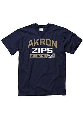 Akron Zips Navy Blue Alumni Short Sleeve T Shirt
