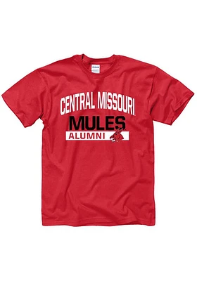 Central Missouri Mules Red Alumni Short Sleeve T Shirt