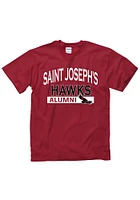 Saint Josephs Hawks Crimson Alumni Short Sleeve T Shirt