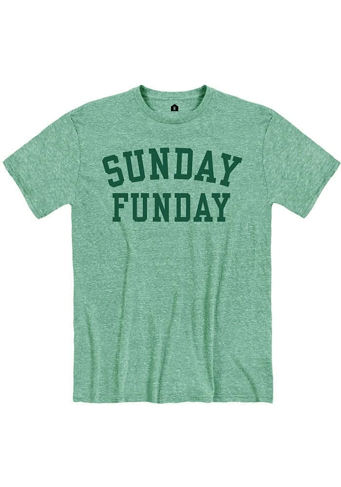 RALLY Green Sunday Funday Short Sleeve Fashion T Shirt