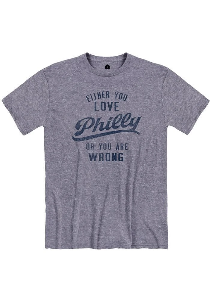 Philadelphia Navy Blue Either you love Short Sleeve Fashion T Shirt