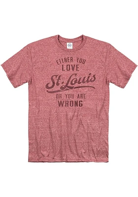 St Louis Red Either you love Short Sleeve Fashion T Shirt