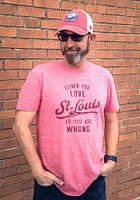 St Louis Red Either you love Short Sleeve Fashion T Shirt