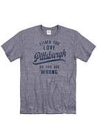 Pittsburgh Navy Blue Either you love Short Sleeve Fashion T Shirt