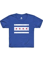 Rally Chicago Youth Blue Flag Short Sleeve Fashion T-Shirt