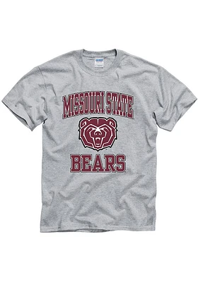 Missouri State Bears Grey Team Logo Short Sleeve T Shirt