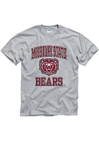 Missouri State Bears Grey Team Logo Short Sleeve T Shirt