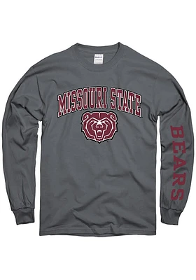 Missouri State Bears Charcoal Arch Mascot Long Sleeve T Shirt