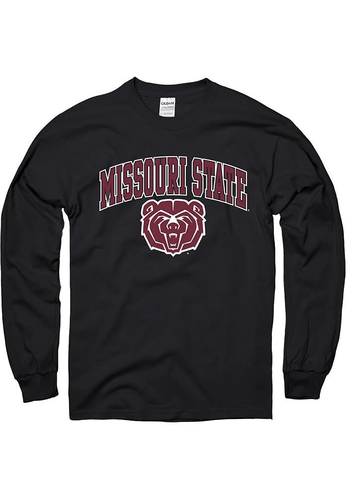 Missouri State Bears Black Arch Mascot Long Sleeve T Shirt