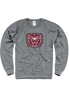 Missouri State Bears Mens Grey Primary Logo Long Sleeve Crew Sweatshirt