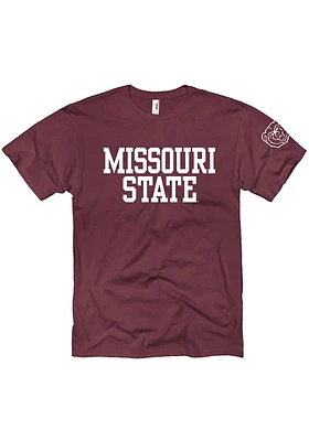 Missouri State Bears Maroon Outline Short Sleeve T Shirt