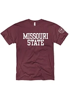 Missouri State Bears Maroon Outline Short Sleeve T Shirt