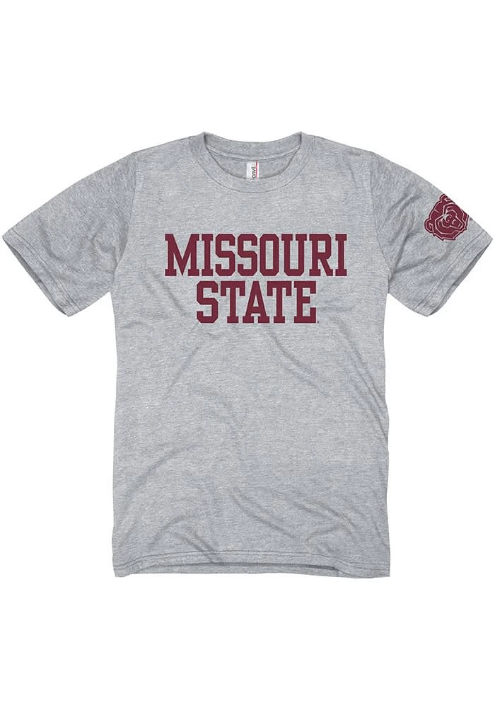 Missouri State Bears Grey Outline Short Sleeve T Shirt