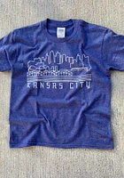 Kansas City Youth Navy Blue Metropolis Glow Short Sleeve Fashion T-Shirt