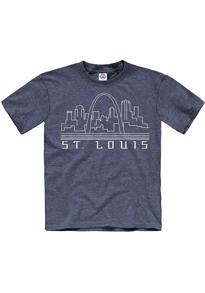 St Louis Youth Navy Blue Metropolis Glow Short Sleeve Fashion T-Shirt