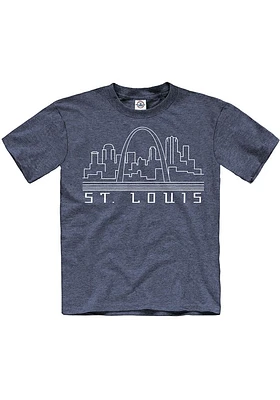 St Louis Youth Navy Blue Metropolis Glow Short Sleeve Fashion T-Shirt