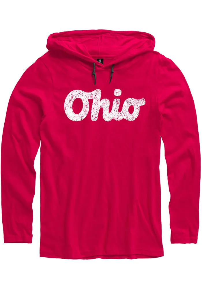 Ohio Script Long Sleeve Light Weight Hood