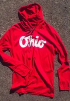 Ohio Script Long Sleeve Light Weight Hood