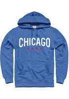 Chicago Mens Blue Wordmark Arch Long Sleeve Hoodie