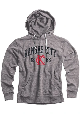Kansas City Mens Grey KC Arch Establish Date Long Sleeve Hoodie